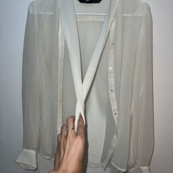 Zara White Blouse 