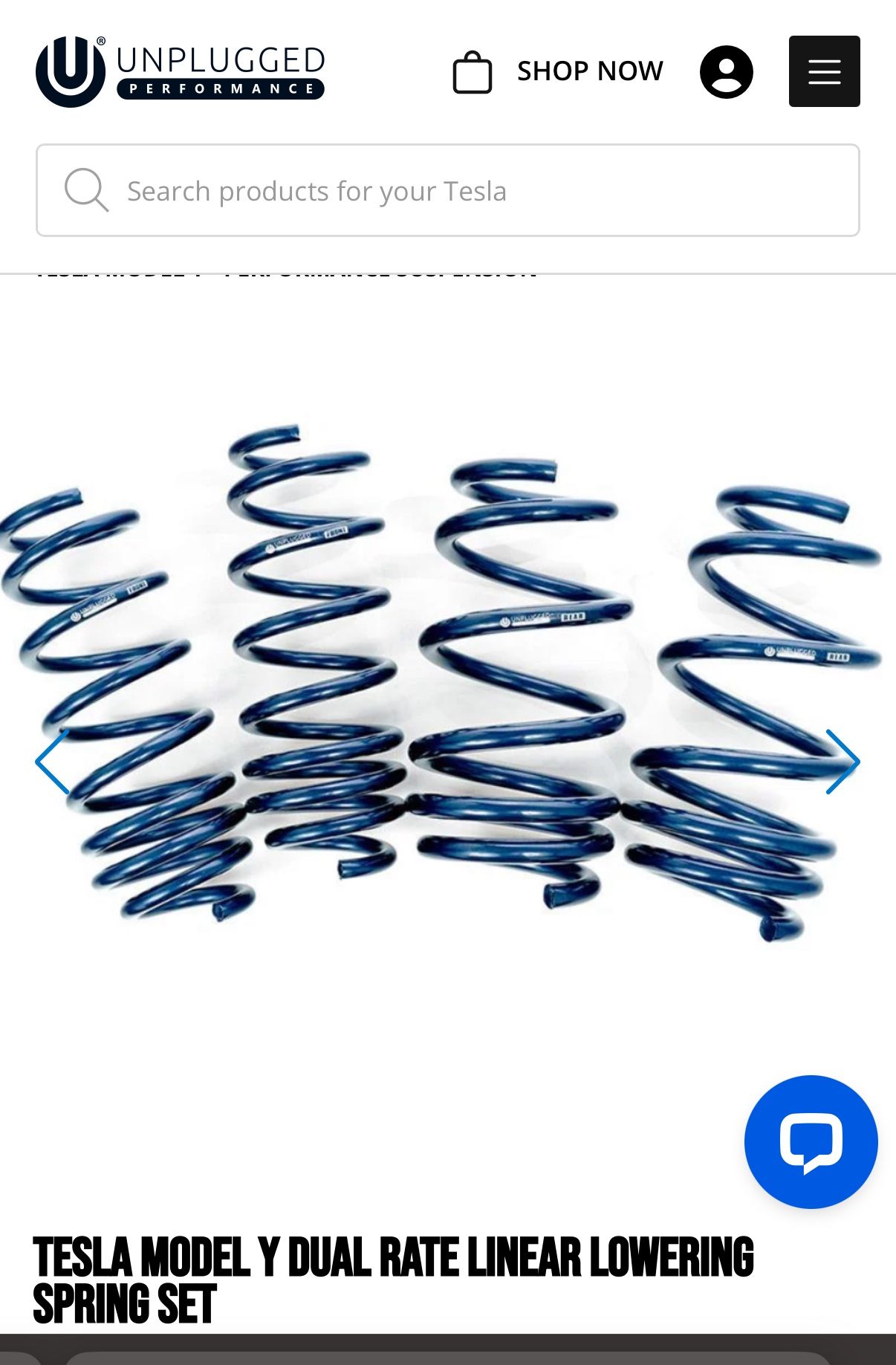 Tesla Model Y Lowering Springs UP