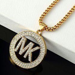 18k gold plated unisex necklace
