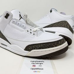 USED 2018 NIKE AIR JORDAN RETRO 3 III MOCHA SIZE 10.5