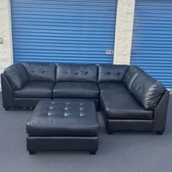 Modular Sectional Leather Couch