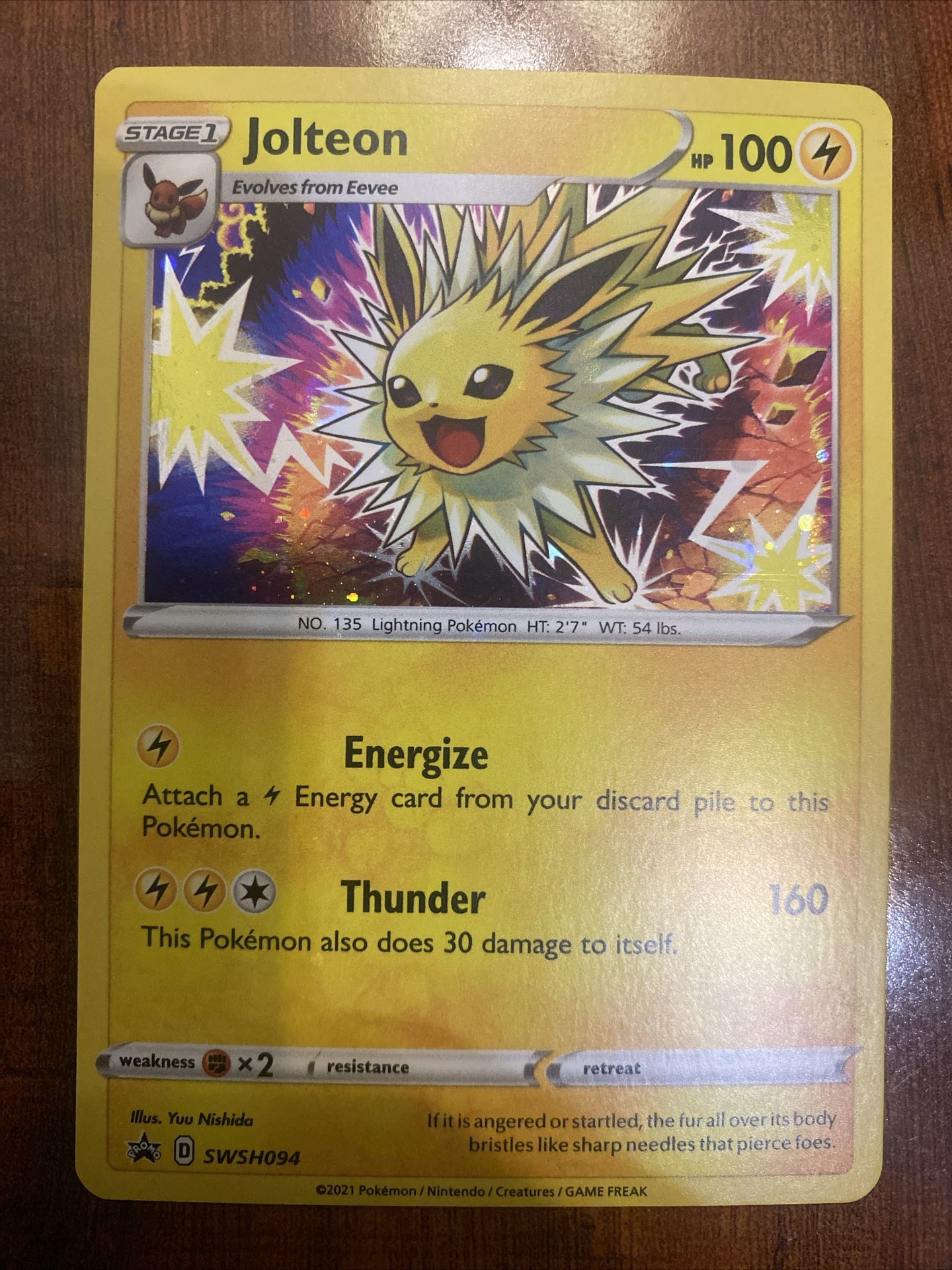 Pokemon Jolteon SWSH094 Battle Styles Black Star Promo Holo NM/M ⚡️