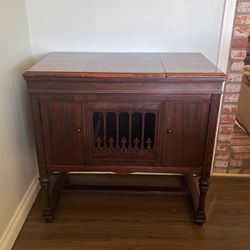 Antique Viophone Cincinnati Record Cabinet 