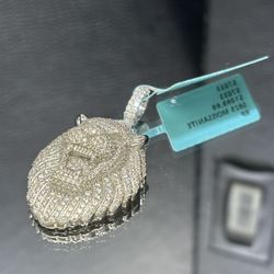 NEW Lion King Pendant 5.30 C.T Moissanite S925 VS. D Color RP