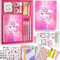 BRAND NEW 58 PCS Scrapbook & Diary Art Crafts Kit Birthday Holiday Gifts Toys for Kids Age 6-14