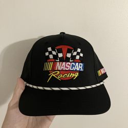 NASCAR Racing Retro Rope Snapback Black Cap Hat Playoffs