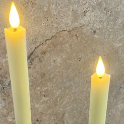 6 Pcs Flameless Taper Candles with Remote 