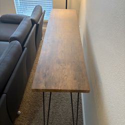 Rustic Wood Console Table w/ Hairpin Legs – Modern & Stylish
