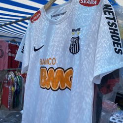 Neymar JR. Santos Retro Soccer Jersey