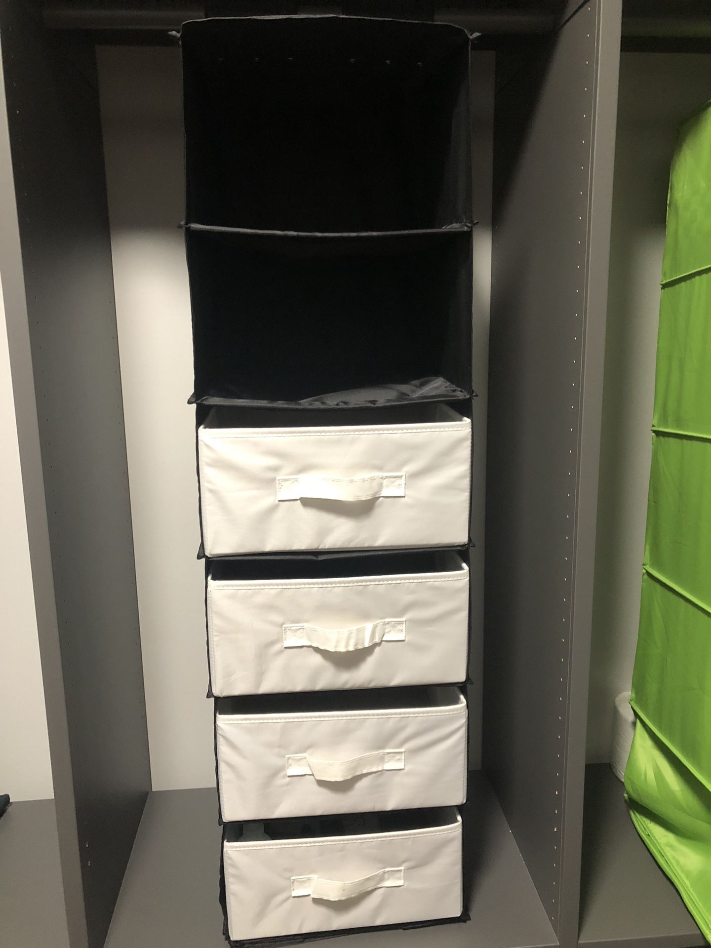 8-shelf hanging closet organizer