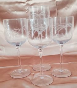 Set Of 4 Palm Tree Candle Holders