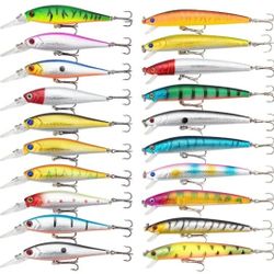 20 Brand New Fishing Lures Minnow Baits 