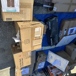 Pallet full of household at garage sale this weekend