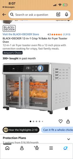 Black decker air fryer oven