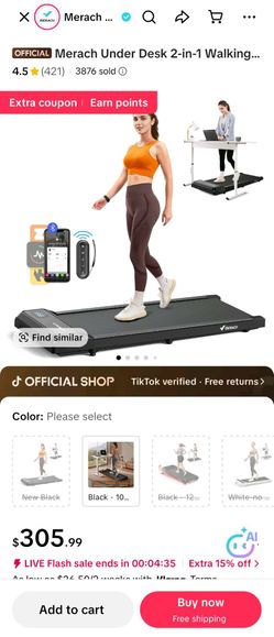 MARACH  walking pad , color :black
