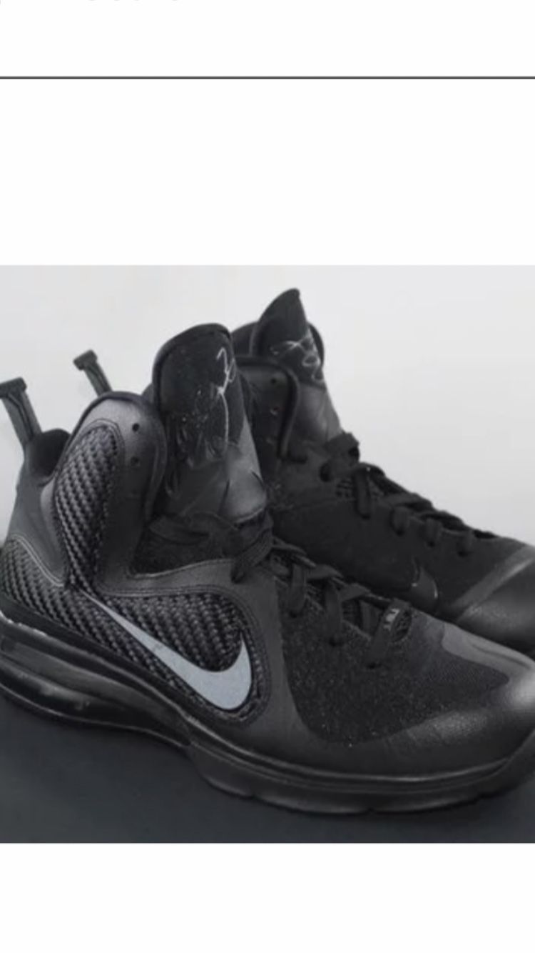 LeBron 9’s All black out Size 8