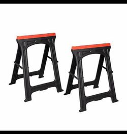 New set of 2 Foldable Sawhorses 700 Ib Weight Capacity Sawhorses