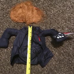 Small dog costume with wig