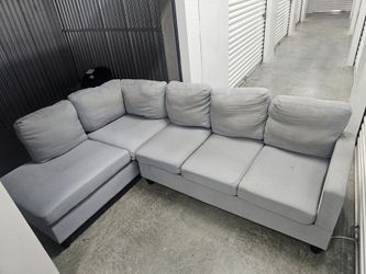 Light Gray L-Shaped Sectional Sofa