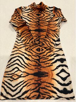 Rare Andi Bagus Tiger Print Mini Dress - the Ultimate Y2K Statement Piece