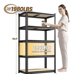 ✌️ Shelving Unit, 5-Tier Adjustable Metal Storage Shelves, 30" L x 12" W x 60" H Heavy Duty Garage Storage Shelves for Kitchen Pantry Basement Bathroo