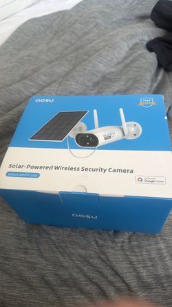 Solar powered wireless security camera