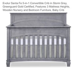 Convertible 5 in 1 crib