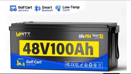 48V 100Ah Golf Cart Bluetooth LiFePO₄ Lithium Battery - 200A BMS