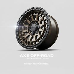 🛡️ 17" Axe Off-Road Silver/Black Rims – 6x139.7