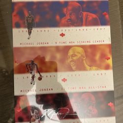 Michael Jordan 9 Time NBA 11 Time Full Un Cut Sheet Rare 