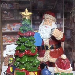 Christmas Village Building, Santa's Toy Shop with Christmas Music,
