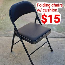 Folding Chair PU Leather Padded Folding Chairs for Outside and Indoor, Heavy Duty Portable Commercial Seat for Home Office, Dorm, Party,  Events Etc..