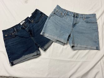 Two Pairs of Women's Denim Jean Shorts