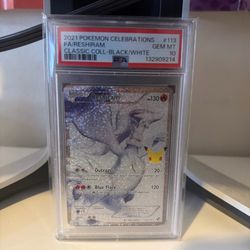 Pokémon Reshiram Celebrations 113/114 Psa 10