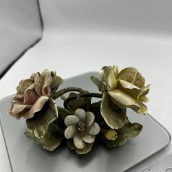 Capodimonte Flowers, Italy, Porcelain, Small Floral Arrangement