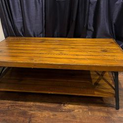 Sturdy Solid Wood Coffee Table - Move Out Sale