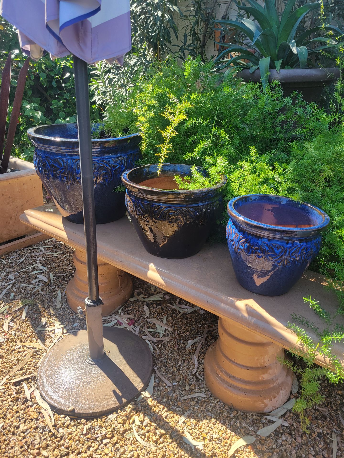 Matching Set Blue Pots
