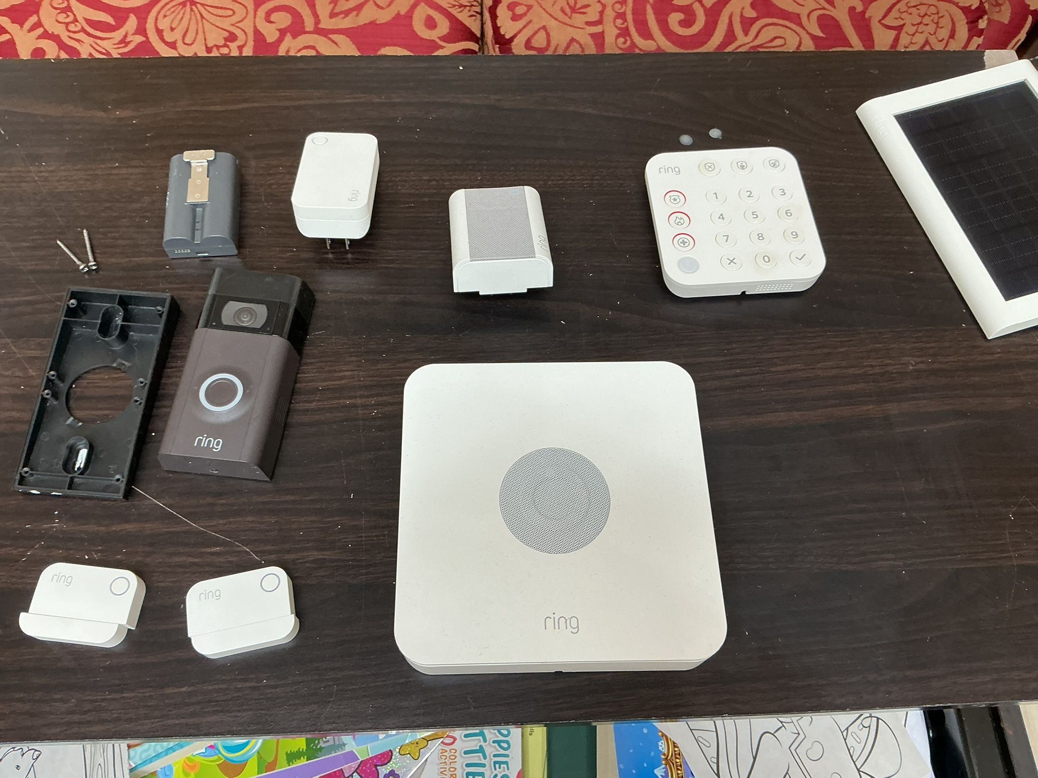 Ring Alarm Security Kit (Base Station + Keypad + Sensors) + Ring Video Doorbell + Solar Panel + Battery – Complete Bundle