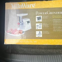 Meat Grinder VillaWare PowerGrinder In Box Never Opened 