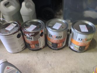 3.25 Gallons Solid Deck stain - Brick Red- Storm