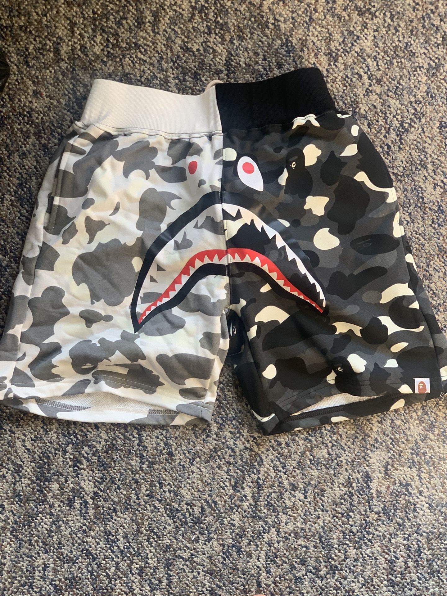 Designer BAPE Shorts BLACK/WHITE CAMO