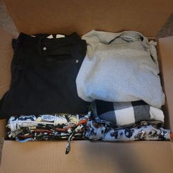 A Box Of Male Clothes For Winter $30