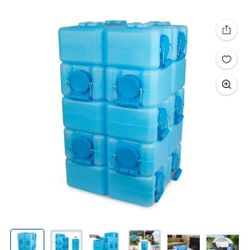 New 10 WaterBrick Stackable 3.5 Gallon Blue Water/Food Storage Container with Ventless Spigot