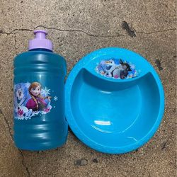 2 piece Frozen reusable set - water bottle and bowl