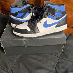 Jordan 1 Mid Black Racer Blue Men Size 11
