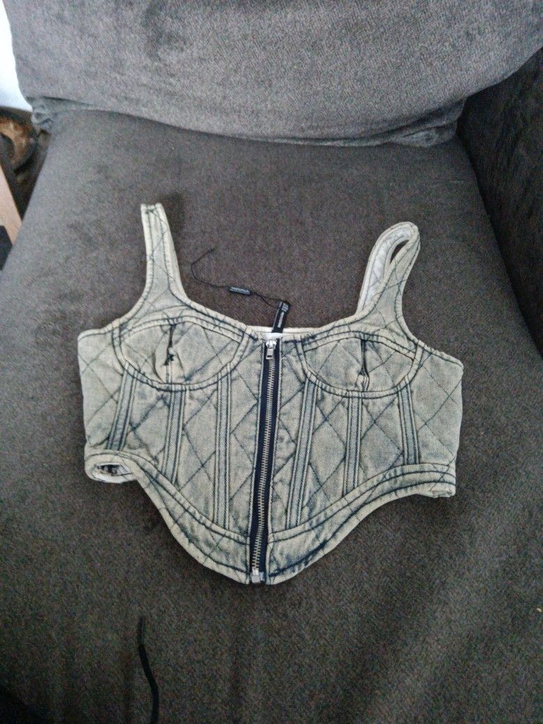 Denim Halter Top