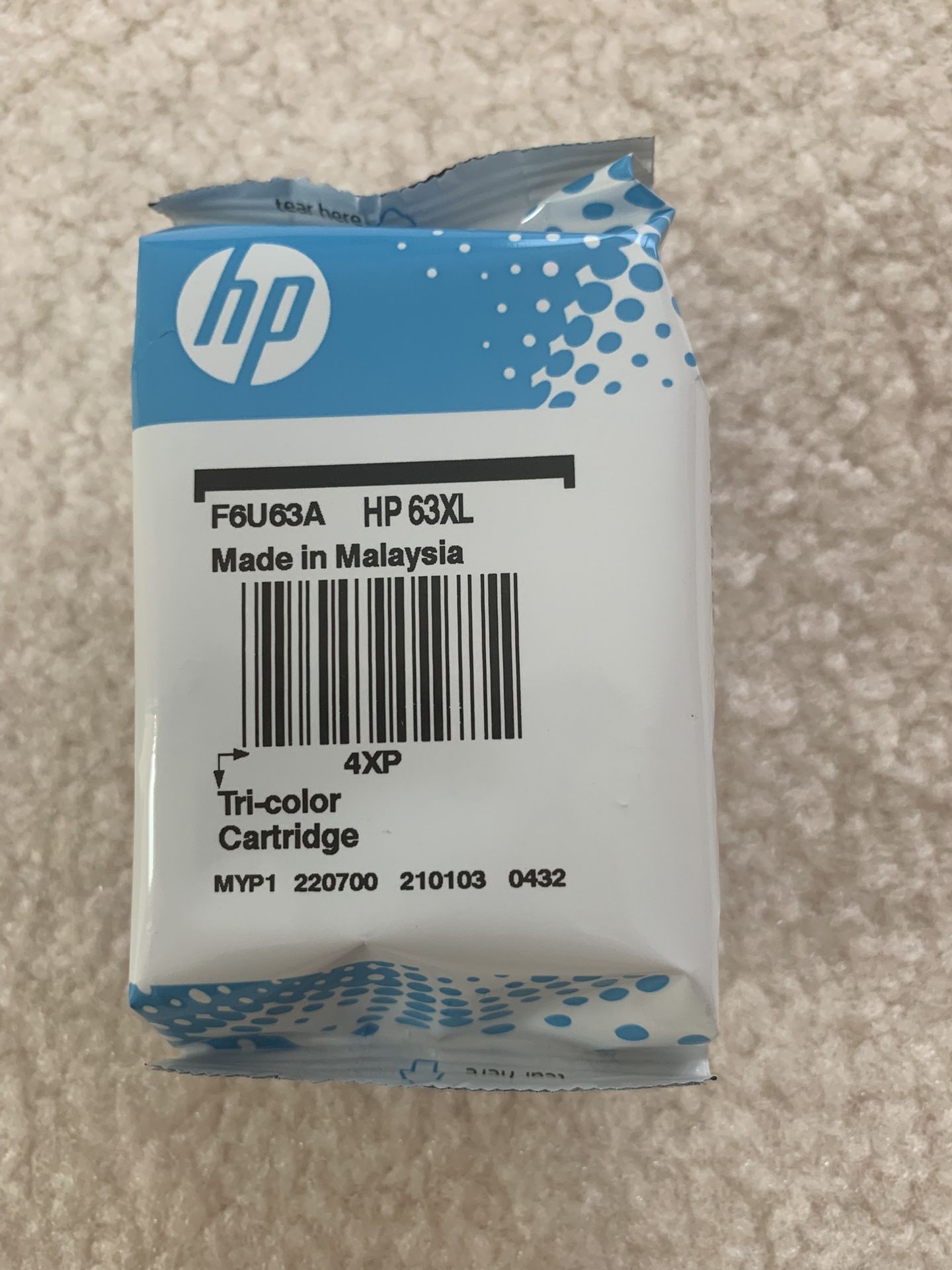 HP 63XL Ink Cartridges (2 Black And 2 tri-Color) All Sealed And Never Open