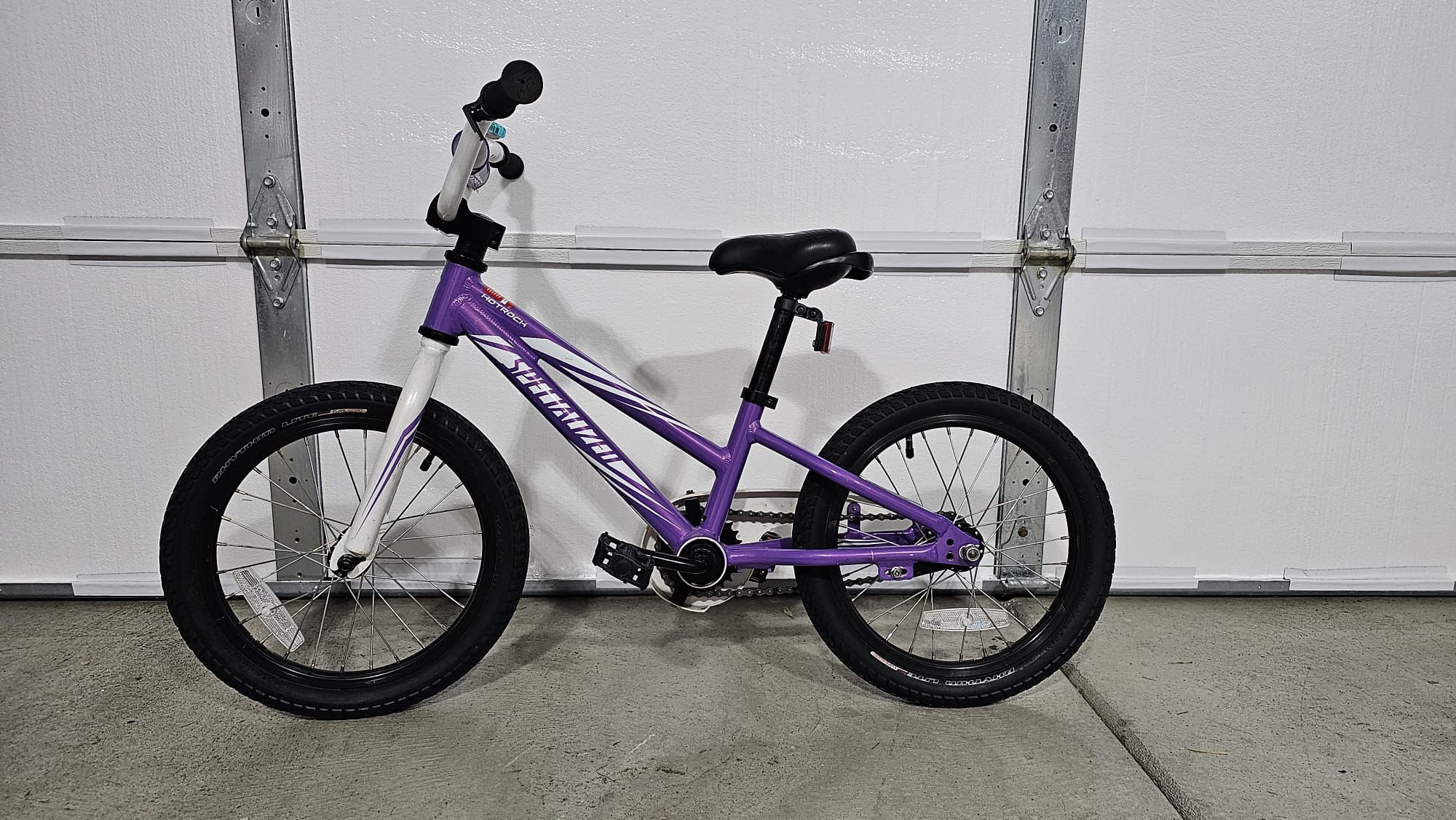Specialized Hotrock 16in Kids Bike - Purple White