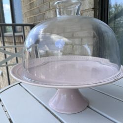 Pink Cake Stand With Lid