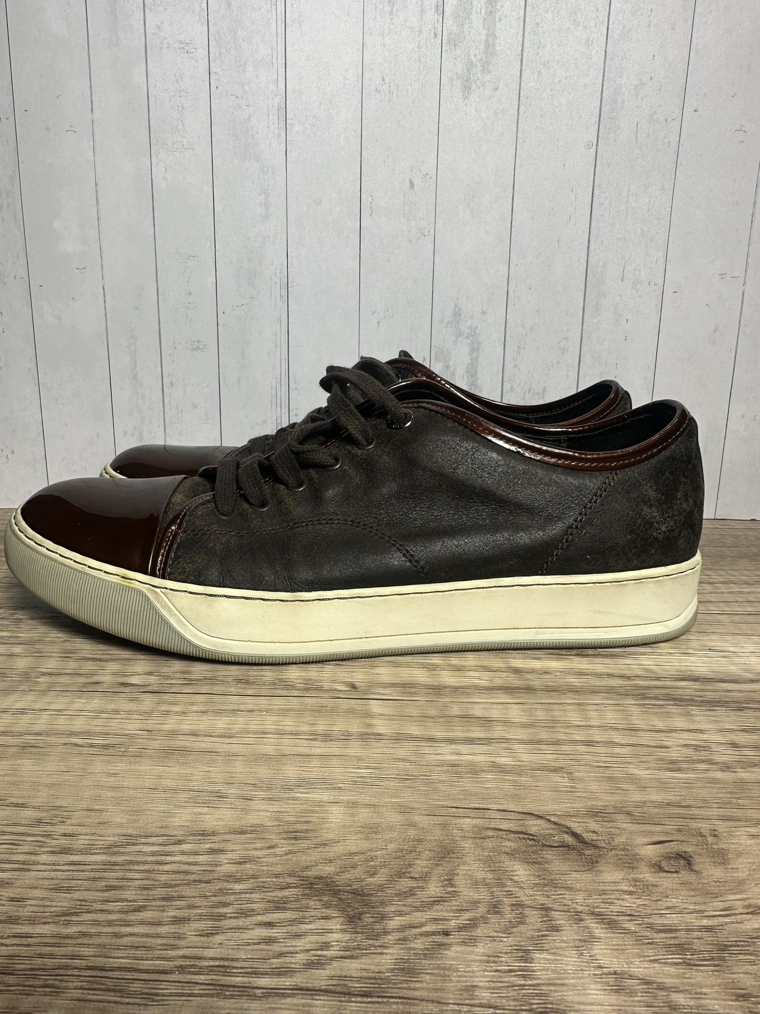 Lanvin DBB1VMV Canvas Sneakers Men's UK US9/ 10 Brown